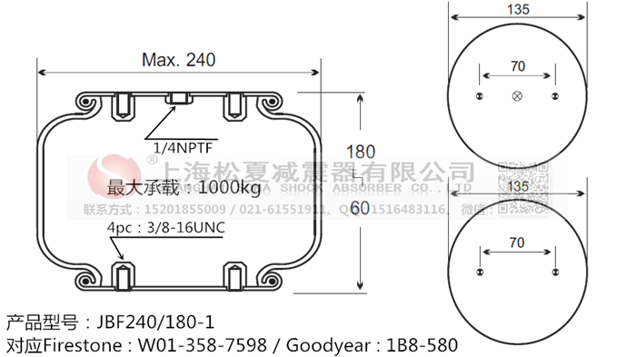 JBF240-180-1橡膠<a href='http://www.blxxscsn.cn/' target='_blank'><u>空氣彈簧</u></a>